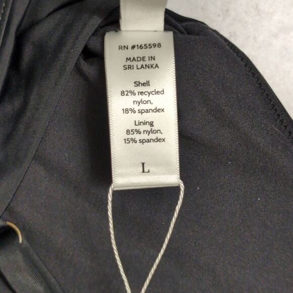 NWT Andie Tahiti Top Black Adjustable Straps Metal Hardware V Neck Bikini L - Picture 6 of 9